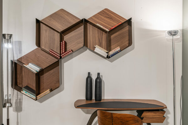 TONIN Scrivania LOGOS + Libreria PANGEA + RIVA1920 Sedia GIOCONDA - immagine 3