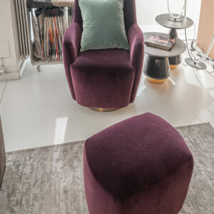 BODEMA Poltrona INGRID + Pouff BUTTON + Pouff INGRID