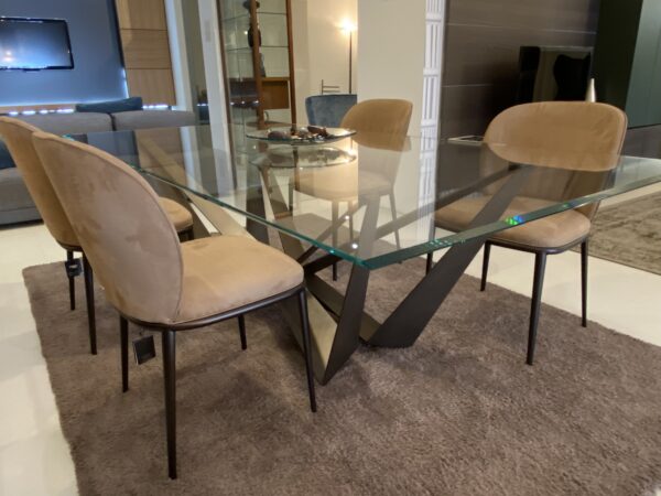 CATTELAN Tavolo SKORPIO + 4 Sedie CHRIS - immagine 3
